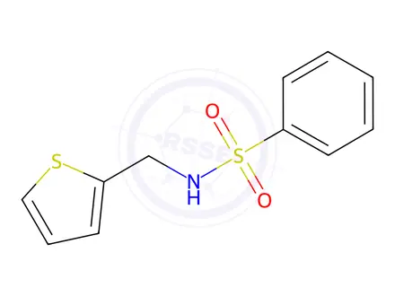 Chemical structure of N-(thiophen-2-ylmethyl)benzenesulfonamide