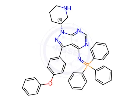 Chemical structure of (R)-N-(3-(4-phenoxyphenyl)-1-(piperidin-3-yl)-1Hpyrazolo[