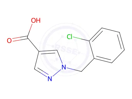 Chemical structure of 1-[(2-chlorophenyl)methyl]-1h-pyrazole-4-carboxylic acid