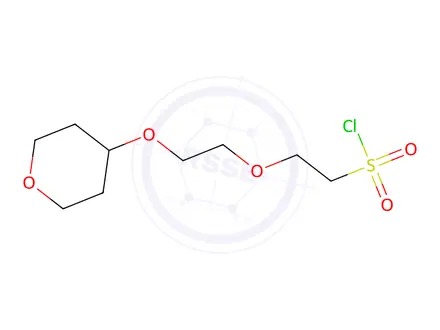 Chemical structure of 2-(2-((Tetrahydro-2h-pyran-4-yl)oxy)ethoxy)ethane-1-sulfonyl chloride