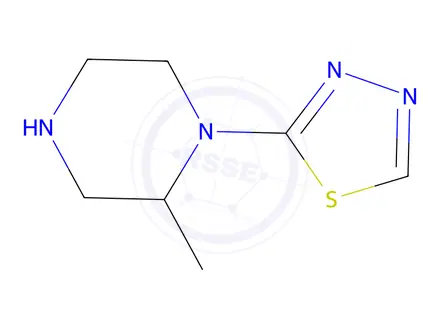 Chemical structure of 2-methyl-1-(1,3,4-thiadiazol-2-yl)piperazine