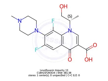 Chemical structure of Levofloxacin Impurity 13
