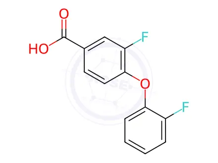 Chemical structure of Benzoic acid, 3-fluoro-4-(2-fluorophenoxy)-