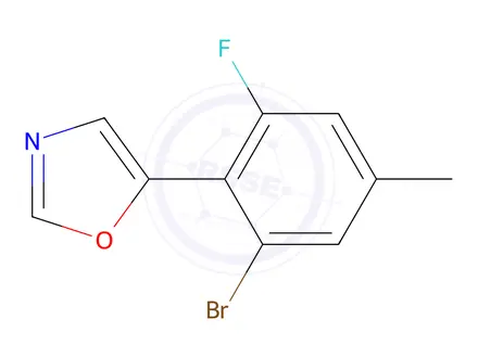 Chemical structure of 5-(2-Bromo-6-fluoro-4-methylphenyl)oxazole
