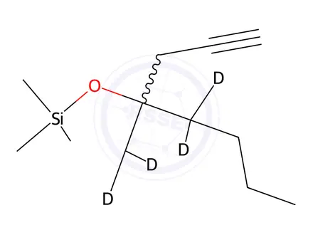 Chemical structure of rac-4-Methyl-4-[(trimethylsilyl)oxy]-1-octyne-d5