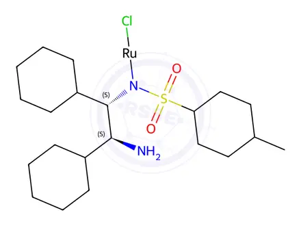 Chemical structure of RuCl(p-isopropyltoluene)[(S,S)-Ts-DPEN]
