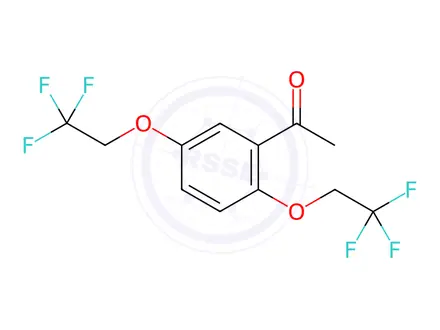 Chemical structure of 1-(2,5-Bis(2,2,2-trifluoroethoxy)phenyl)ethanone