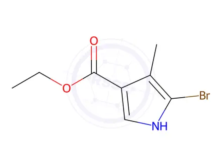 Chemical structure of Ethyl 5-bromo-4-methyl-1H-pyrrole-3-carboxylate