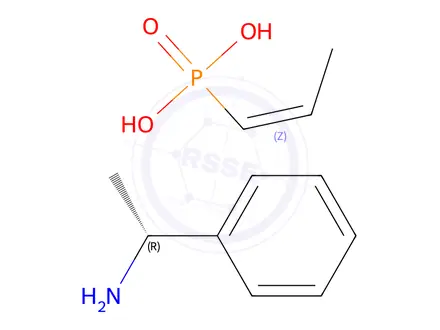 Chemical structure of cis-Propenylphosphonic Acid (R)-(+)-α-Methylbenzylamine Salt
