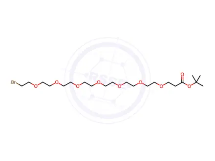Chemical structure of t-Bu Este-PEG7-bromo