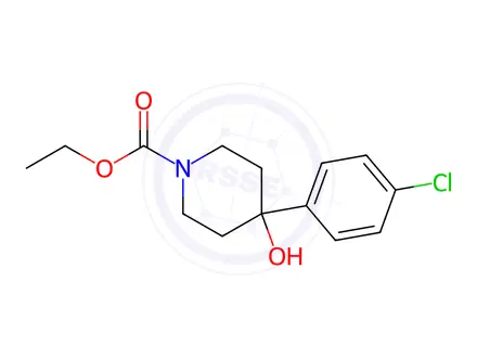 Chemical structure of Ethyl 4-(4-chlorophenyl)-4-hydroxypiperidine-1-carboxylate