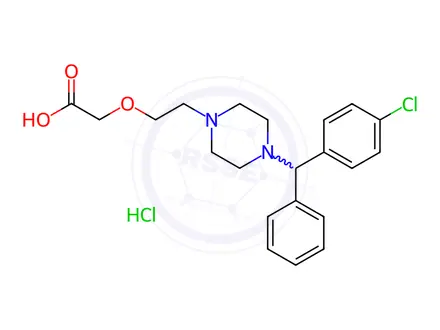 Chemical structure of Cetirizine hydrochloride