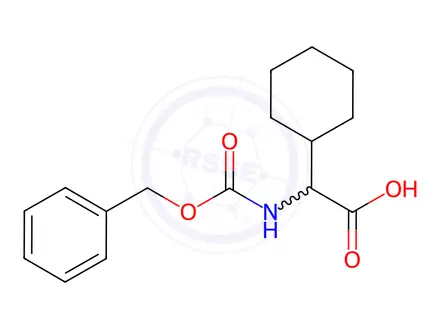 Chemical structure of 2-(((Benzyloxy)carbonyl)amino)-2-cyclohexylacetic acid
