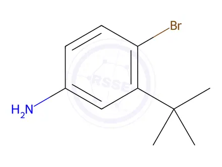 Chemical structure of 4-Bromo-3-(tert-butyl)aniline