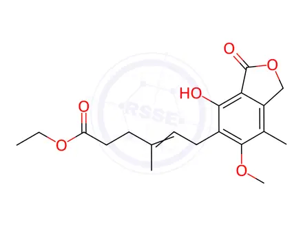 Chemical structure of Mycophenolate Mofetil Ethyl Ester
