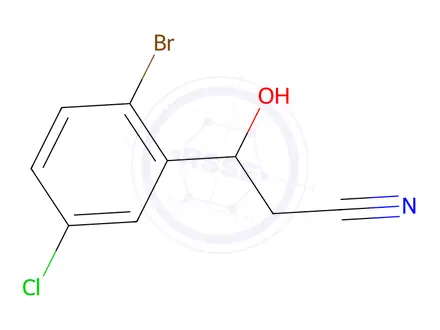 Chemical structure of 3-(2-Bromo-5-chlorophenyl)-3-hydroxypropanenitrile