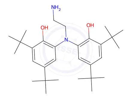 Chemical structure of 6,6'-((2-Aminoethyl)azanediyl)-bis(2,4-di-tert-butylphenol)