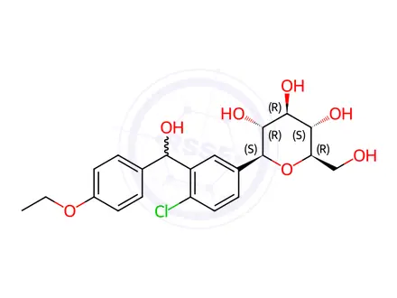 Chemical structure of Hydroxy Dapagliflozin (USP)