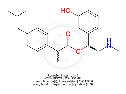 Chemical structure of Ibuprofen Impurity 148
