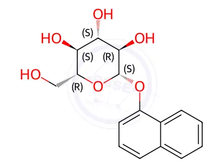 Chemical structure of 1-Naphthyl b-D-glucopyranoside