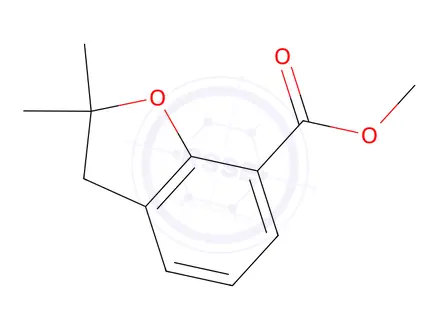 Chemical structure of Methyl 2,2-dimethyl-2,3-dihydrobenzofuran-7-carboxylate