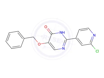 Chemical structure of 5-(Benzyloxy)-2-(2-chloropyridin-4-yl)pyrimidin-4-ol