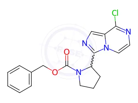 Chemical structure of Benzyl (S)-2-(8-chloroimidazo[1,5-a]pyrazin-3-yl)pyrrolidine-1-carboxylate