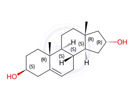Chemical structure of 5-Androsten-3beta,16alpha-diol