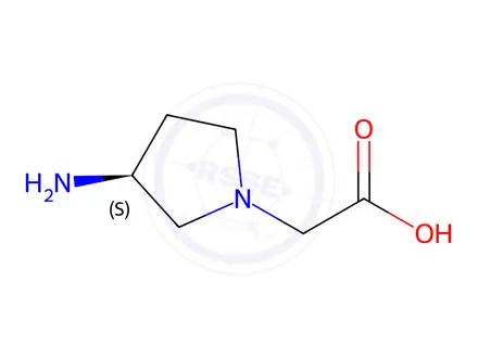 Chemical structure of (S)-(3-Amino-pyrrolidin-1-YL)-acetic acid