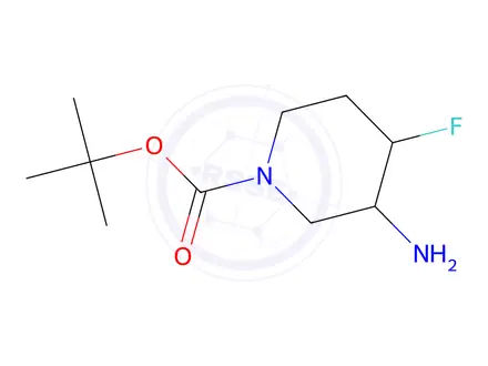 Chemical structure of tert-butyl 3-aMino-4-fluoropiperidine-1-carboxylate