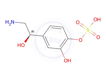 Chemical structure of Norepinephrine Sulfate
