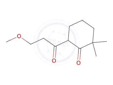 Chemical structure of 6-(3-Methoxypropanoyl)-2,2-dimethylcyclohexan-1-one