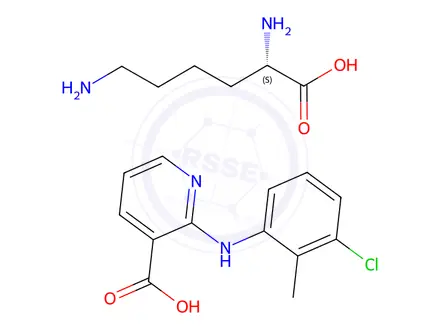 Chemical structure of Clonixin L-Lysinate