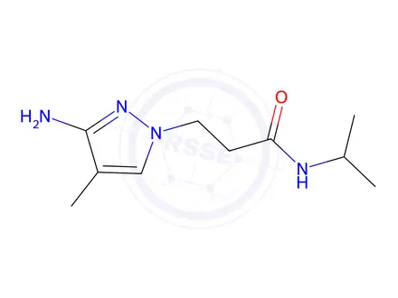 Chemical structure of 3-(3-Amino-4-methyl-1h-pyrazol-1-yl)-N-isopropylpropanamide