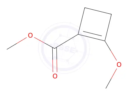 Chemical structure of 1-Cyclobutene-1-carboxylicacid,2-methoxy-,methylester(9CI)