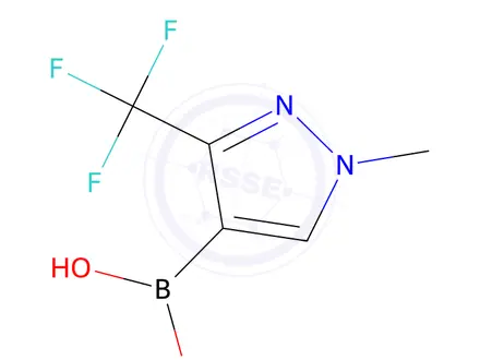 Chemical structure of 1-Methyl-3-trifluoromethylpyrazole-4-boronic Acid
