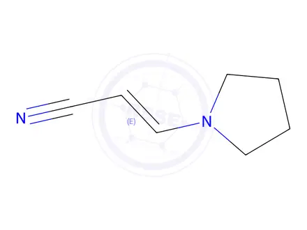 Chemical structure of 2-Propenenitrile,3-(1-pyrrolidinyl)-,(E)-(9CI)