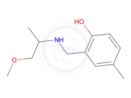 Chemical structure of 2-(((1-Methoxypropan-2-yl)amino)methyl)-4-methylphenol