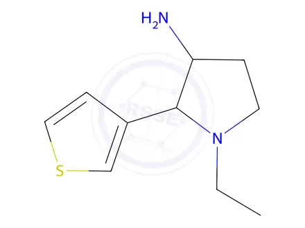 Chemical structure of 1-Ethyl-2-(thiophen-3-yl)pyrrolidin-3-amine