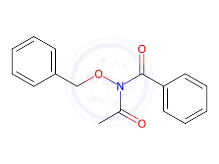 Chemical structure of N-acetyl-N-(benzyloxy)benzamide