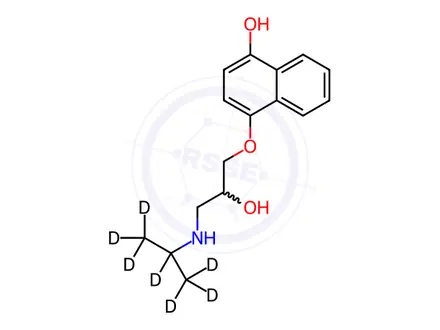 Chemical structure of rac-4-Hydroxy Propranolol-d7