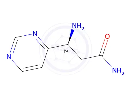 Chemical structure of (S)-3-Amino-3-(pyrimidin-4-yl)propanamide