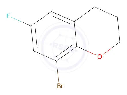 Chemical structure of 8-Bromo-6-fluorochroman