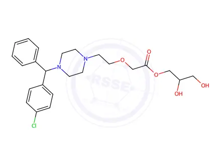 Chemical structure of Cetirizine Impurity 37; USP Glyceryl Ester Of Cetiriz