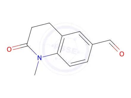 Chemical structure of 1-methyl-2-oxo-1,2,3,4-tetrahydroquinoline-6-carbaldehyde
