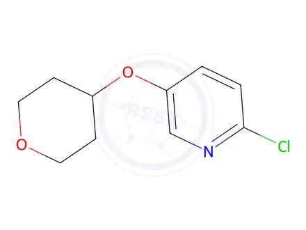 Chemical structure of 2-chloro-5-((tetrahydro-2h-pyran-4-yl)oxy)pyridine