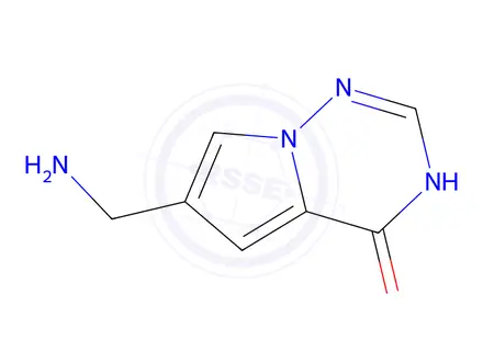 Chemical structure of 6-(aminomethyl)-3H,4H-pyrrolo[2,1-f][1,2,4]triazin-4-one