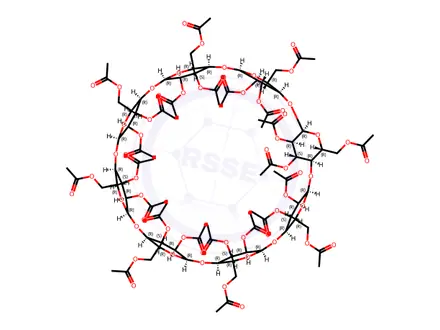 Chemical structure of .gamma.-Cyclodextrin, tetracosaacetate