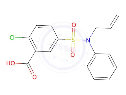 Chemical structure of 2-Chloro-5-[phenyl(prop-2-en-1-yl)sulfamoyl]benzoic acid