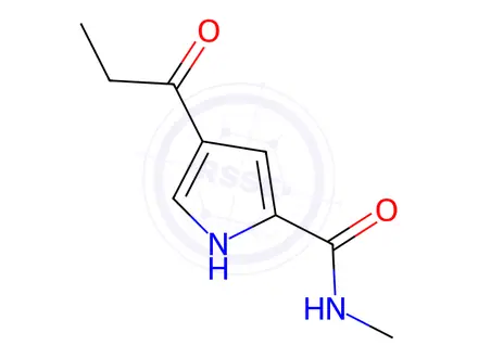 Chemical structure of N-methyl-4-propionyl-1H-pyrrole-2-carboxamide